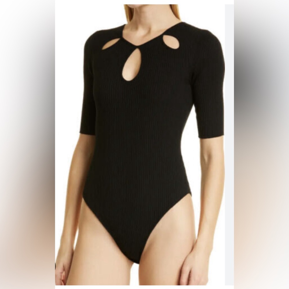 Ted Baker  Sofiyaa Knitted Bodysuit w/ Front Keyhole Detail